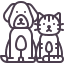 Logo d'un chien avec un chat